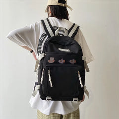 Waterproof Nylon Women Backpack Female Schoolbag College