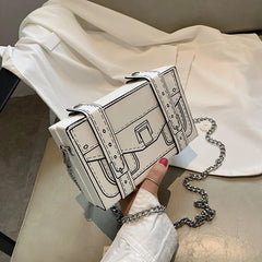 Printing Box Shape Shoulder Bag Ladies Square Crossbody Small Bag