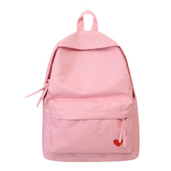 Heart Women Backpack Teenager Girl Travel Shoulder Bag School Rucksack Embroider