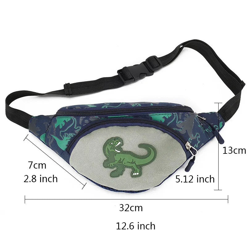 Anime Dinosaur Waist Bag Kids Fanny Pack