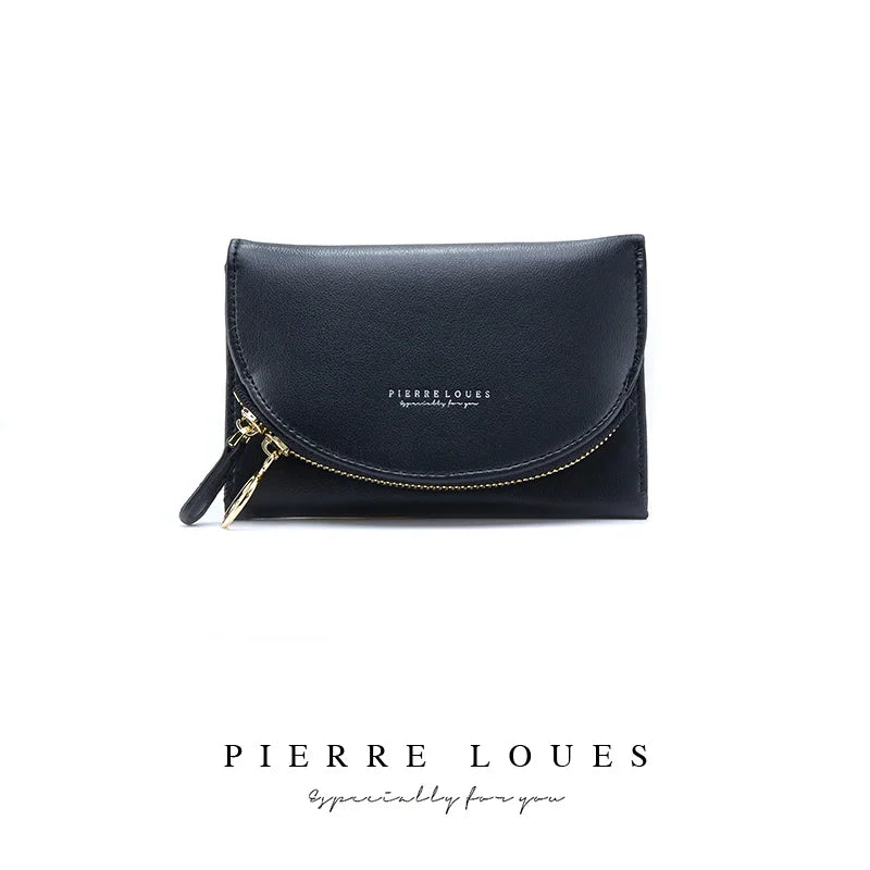Women's Portable Wallet PU Leather Zipper Hand Purse