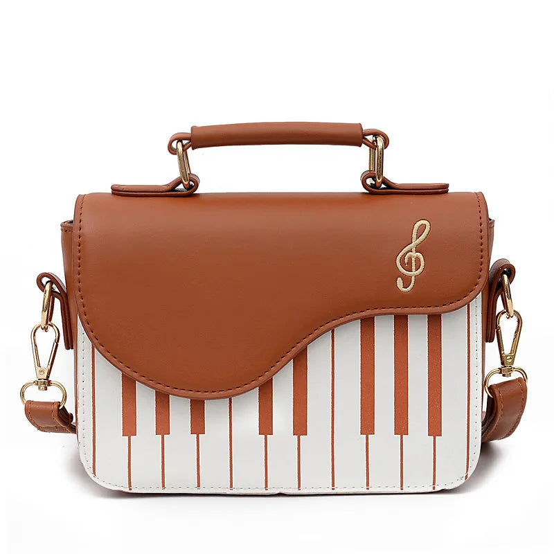 Piano Pattern PU Leather Ladies Shoulder Bag