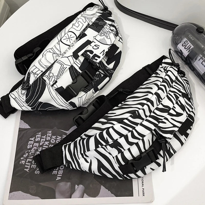 Plaid Women Fanny Pack Waist Belt Bag High Capacity