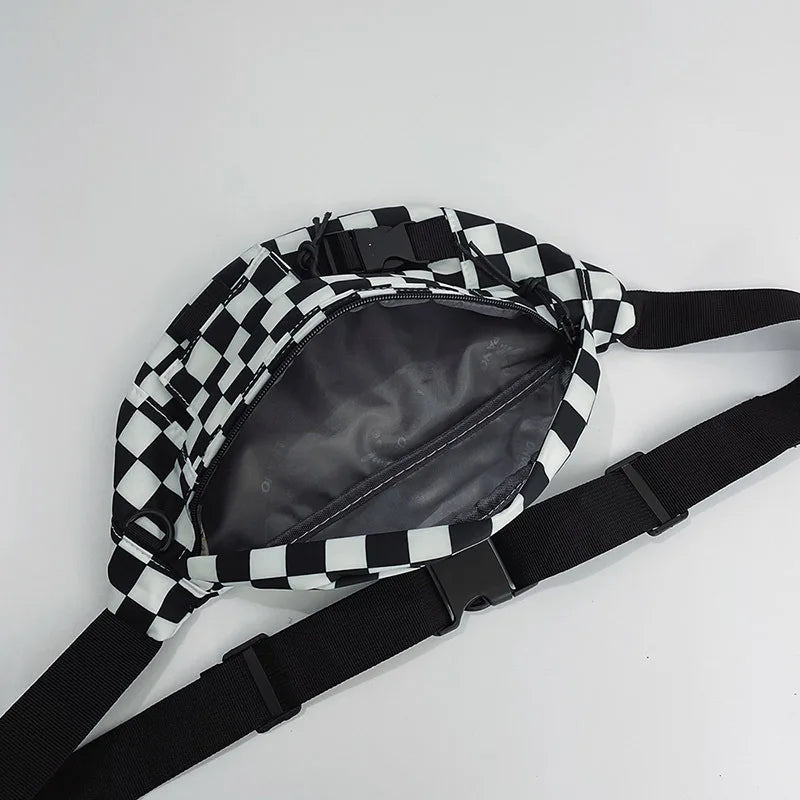 Plaid Women Fanny Pack Waist Belt Bag High Capacity