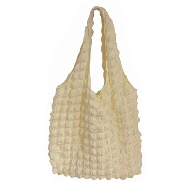 Pleated Shoulder Bag for Women Large Capacity Underarm Bag