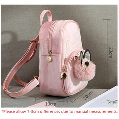 Plush Ball Kid Toddler Mini Backpack Kindergarten Schoolbag