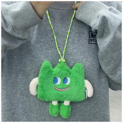 Plush Messenger Bag Women Expression Shoulder Messenger Hanging Neck Bag