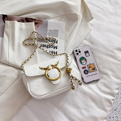Deer Lock Chain Messenger Bag Ladies Handbags Crossbody Bags