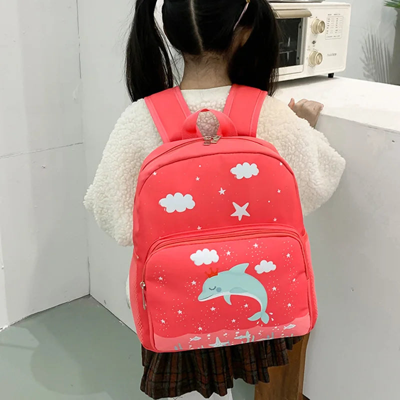 Flower Schoolbag For Kids Lightweight Backpack