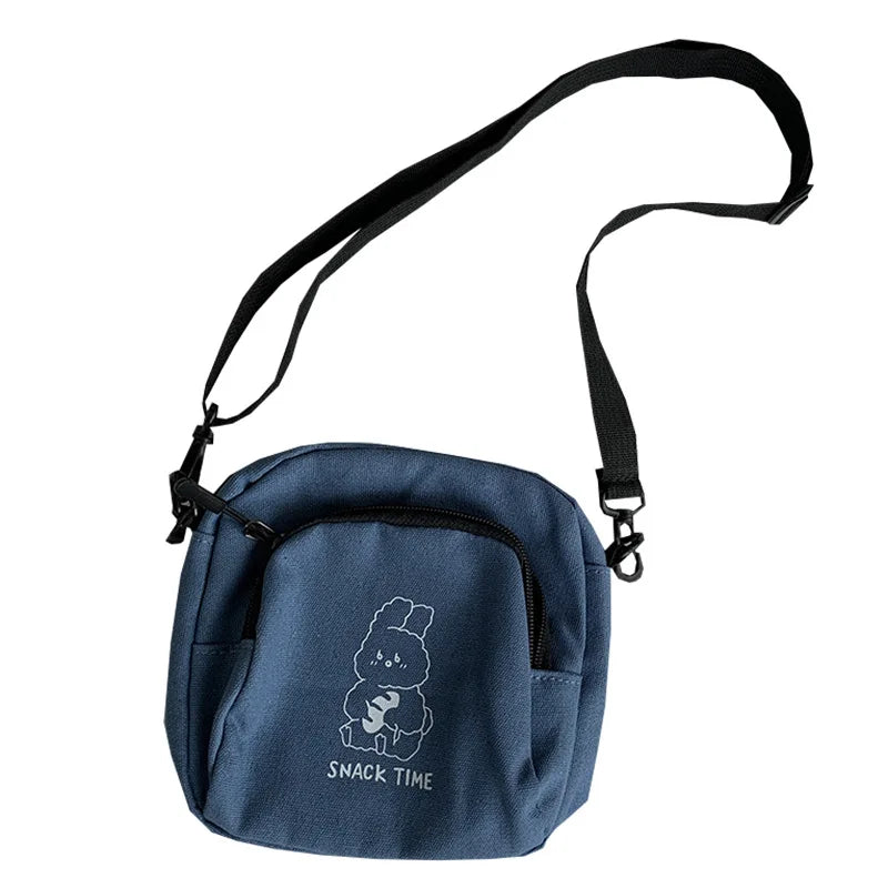 Rabbit Canvas Small Crossbody Bag Vintage Phone Purse Handbag