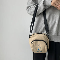 Rabbit Canvas Crossbody Bag Women Small Casual Student Girls Messenger Bags