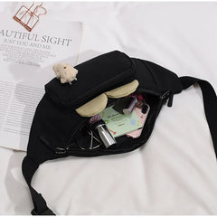 Canvas Rabbit Waist Pack Crossbody Chest Bag