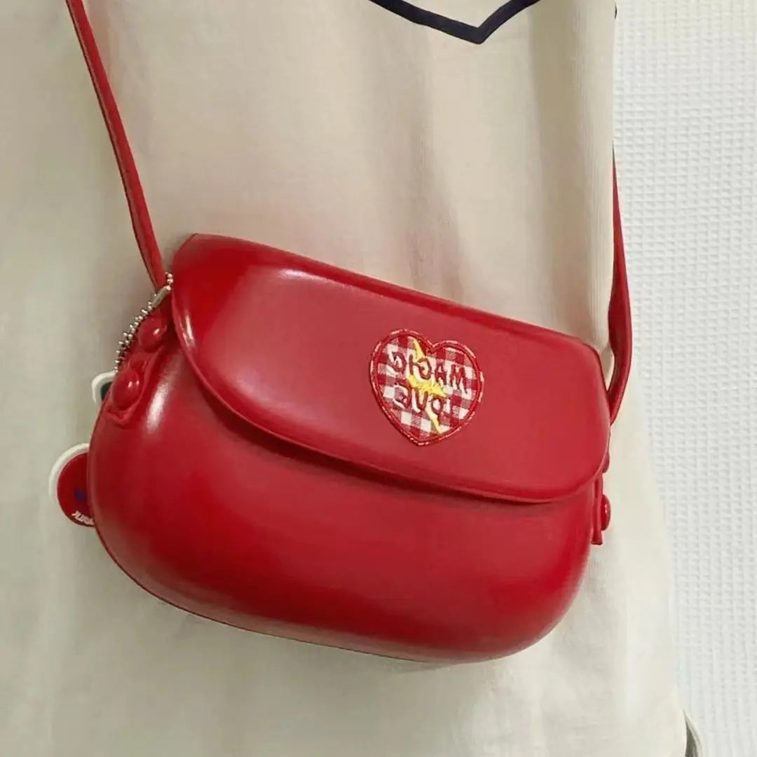 Red Cherries Embroidery Saddle Bag Messenger