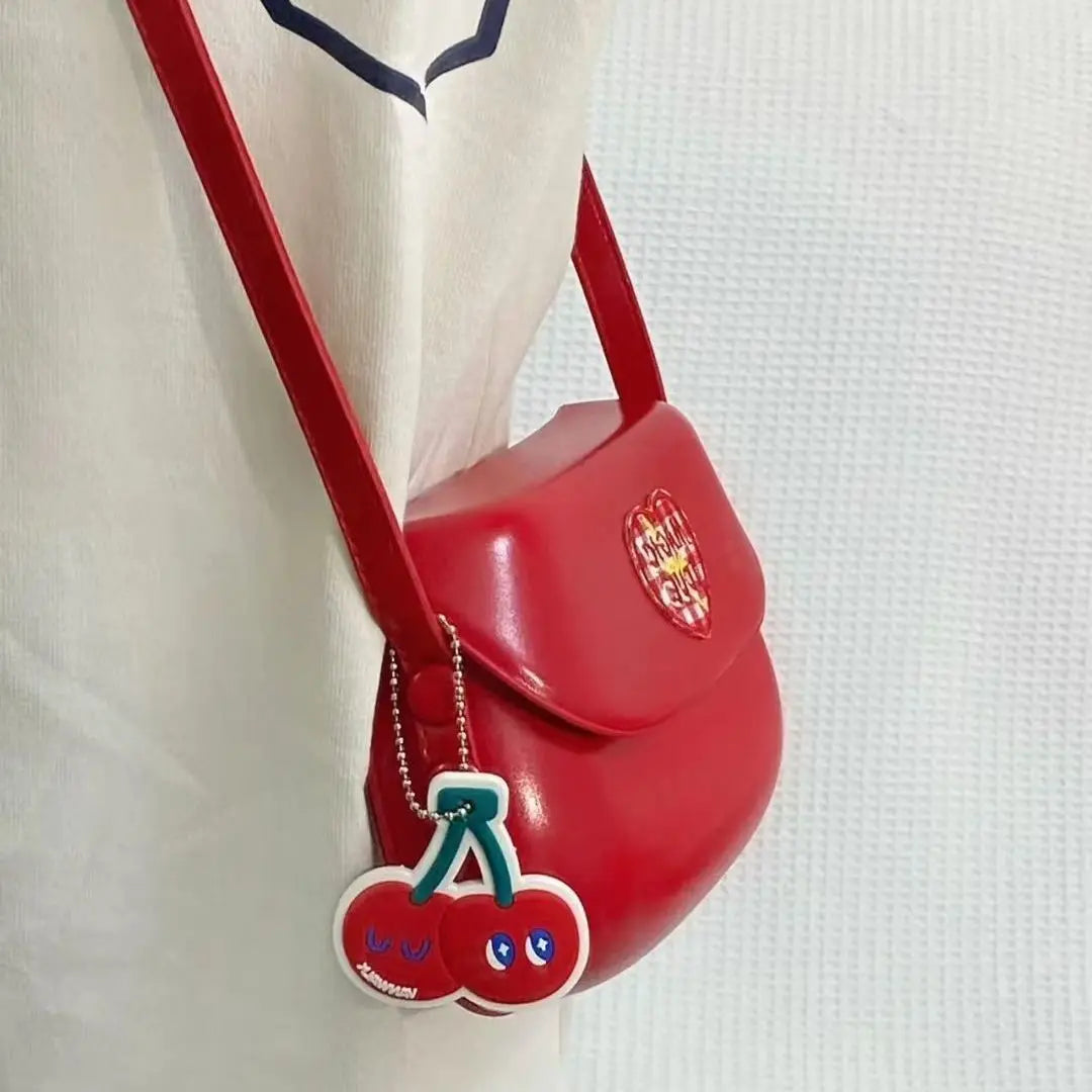Red Cherries Embroidery Saddle Bag Messenger
