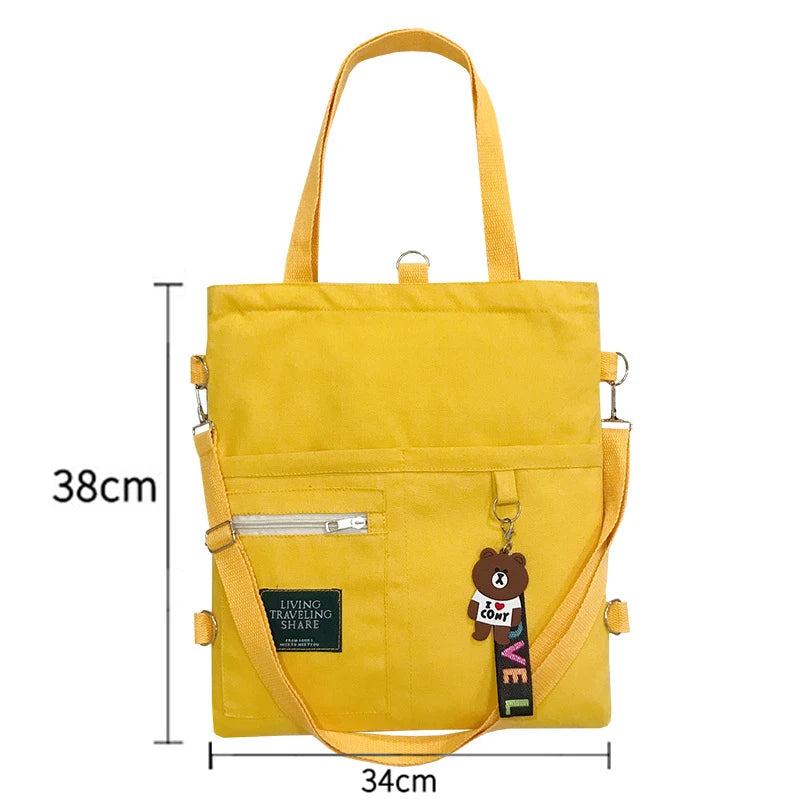 Pink School Bag for Girls Casual Backpacks Handbags Teenager Book Bag