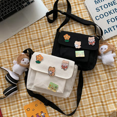 Small Canvas Crossbody Bag for Women Girls, Shoulder Handbag