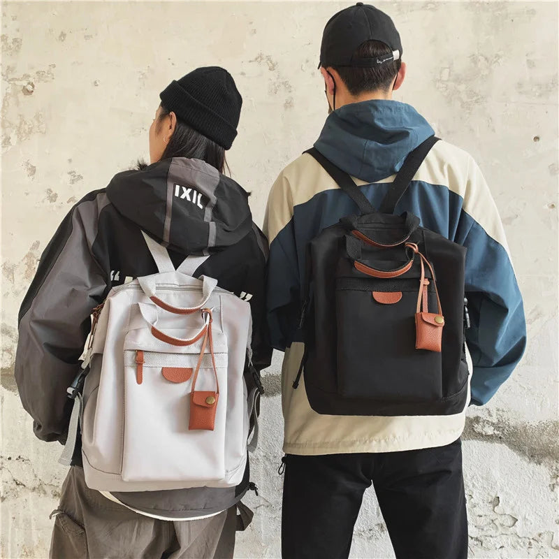 Student Waterproof Backpack Vintage School Bag for Teenage Girl Ladies