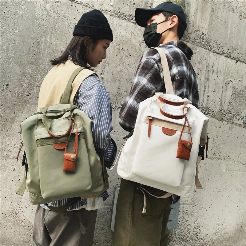 Student Waterproof Backpack Vintage School Bag for Teenage Girl Ladies
