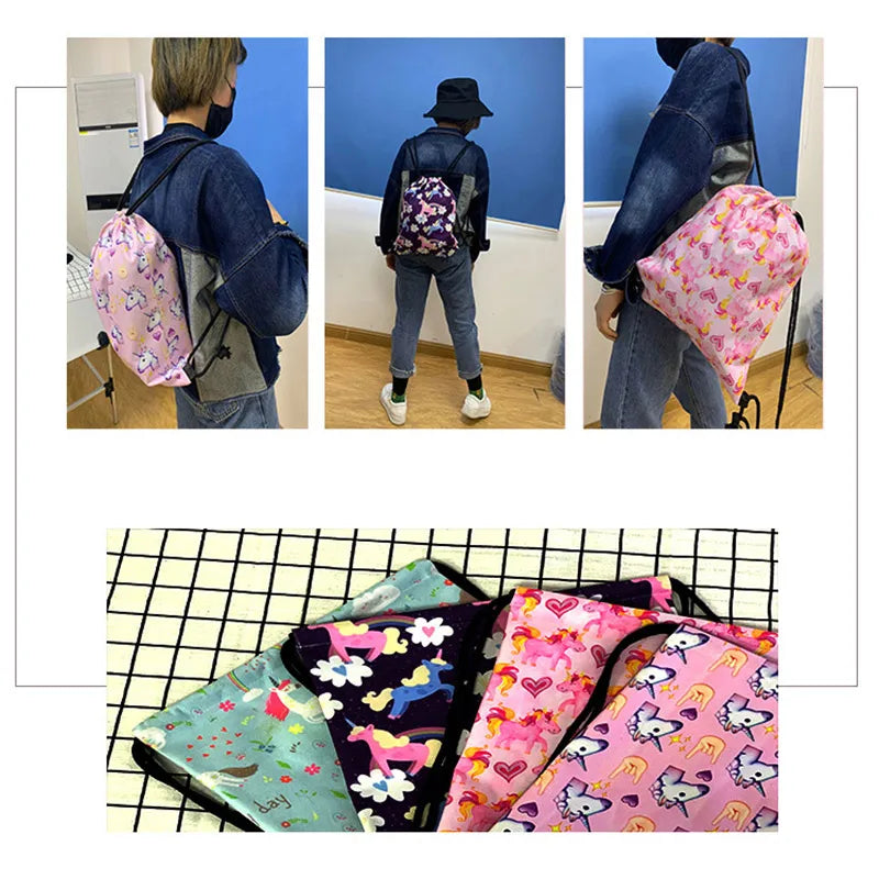 Mama Print Drawstring Bag for Women Travel & Shopping