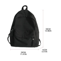 Solid Youth Bookbag Student Girls Boys Casual Large Capacity School Travel Bag