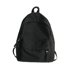 Solid Youth Bookbag Student Girls Boys Casual Large Capacity School Travel Bag
