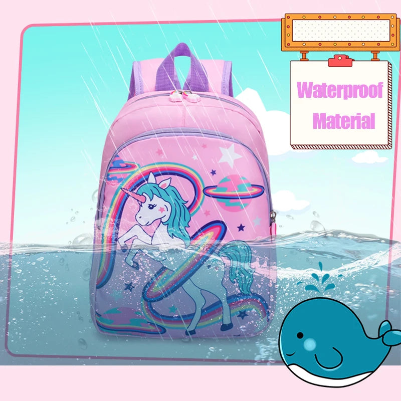 Unicorn School Backpack for Girls Large Capacity Primary School Backpacks