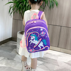 Unicorn School Backpack for Girls Large Capacity Primary School Backpacks