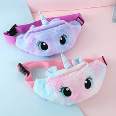 Unicorn Waist Packs Girls Fanny Plush Waist Bag Women Belt Bag