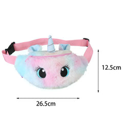 Unicorn Waist Packs Girls Fanny Plush Waist Bag Women Belt Bag