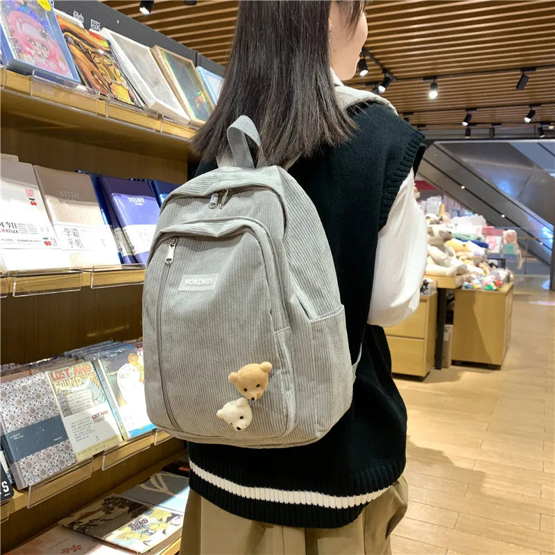 Waterproof Nylon Backpack for Women School Bags Large Capacity Schoolbag