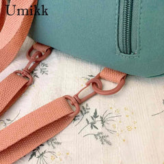 Women Cartoon Printing Rucksack Contrast Knapsack Girls Schoolbags