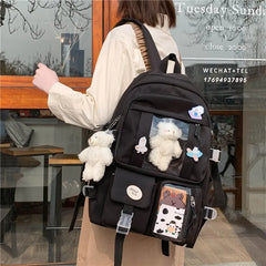 Women Large Capacity Backpack Waterproof Nylon Female Schoolbag