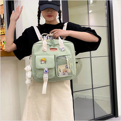 Women Backpack Multi-Function Bag Harajuku Ulzzang Female Shoulder Bag