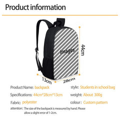 Kids Waterproof School Bag Rainbow Heart Travel Backpack Laptop Bag