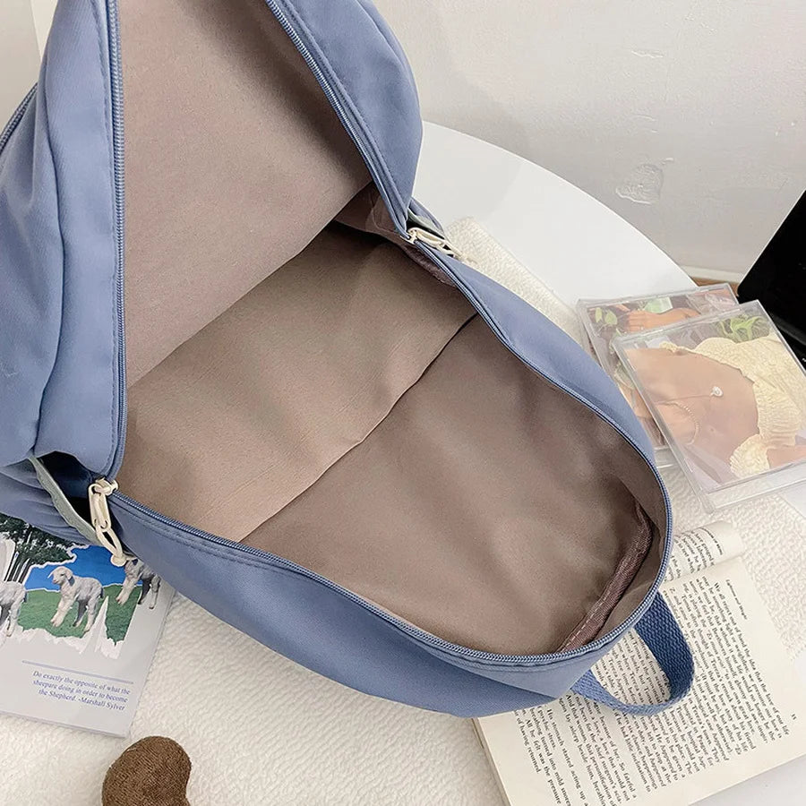 Cartoon Schoolbag Female Girl Backpack Campus High Student Bookbag