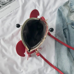 Red Crab PU Leather Crossbody Shoulder Bag