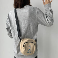 Japanese Harajuku Canvas Crossbody Bag Casual Satchel