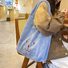 Winter Plush Tote Bag for Women - Soft Warmth Handbags