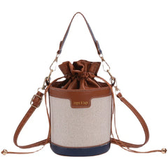 Casual Drawstring Leather Crossbody Bag for Women