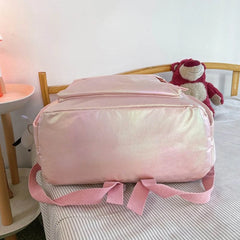 D0LF Holographic Backpack for Women College School Bags Teenage Girls