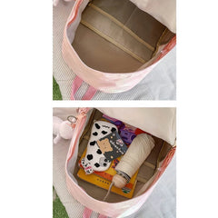D0LF Holographic Backpack for Women College School Bags Teenage Girls