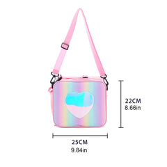Holographic Insulated Lunch Bag for Women - Office Cooler Tote Organizer