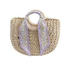 D0LF Straw Tote Bag Large Handbag for Girls