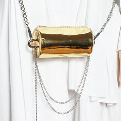 Fashionable Shoulder Bag Small Handbag Lipstick Bag Chain Tassel Evening Purse Z