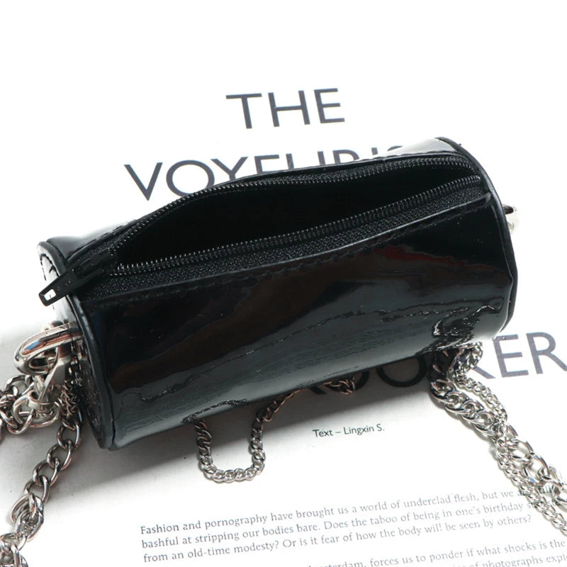 Fashionable Shoulder Bag Small Handbag Lipstick Bag Chain Tassel Evening Purse Z