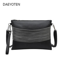 Soft Leather Crossbody Bag with Tassel Chain for Women