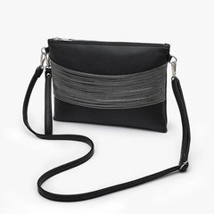 Soft Leather Crossbody Bag with Tassel Chain for Women