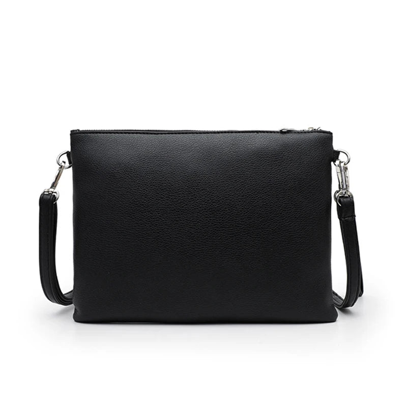 Soft Leather Crossbody Bag with Tassel Chain for Women