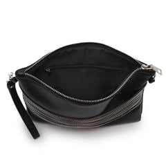 Soft Leather Crossbody Bag with Tassel Chain for Women