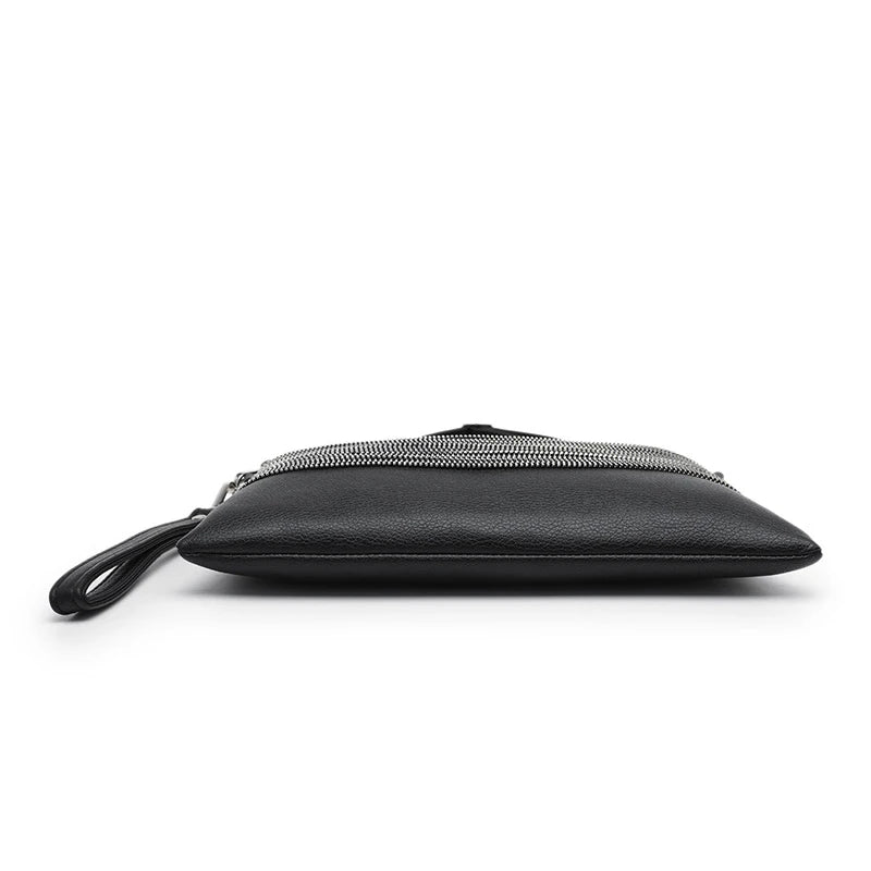 Soft Leather Crossbody Bag with Tassel Chain for Women